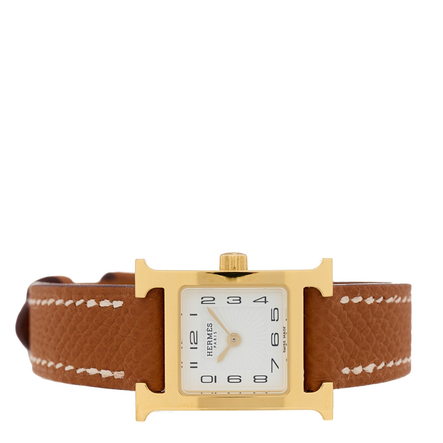 Hermes Stainless Steel Epsom 17.2mm Heure H Hour Quartz Watch Gold 2 of 5
