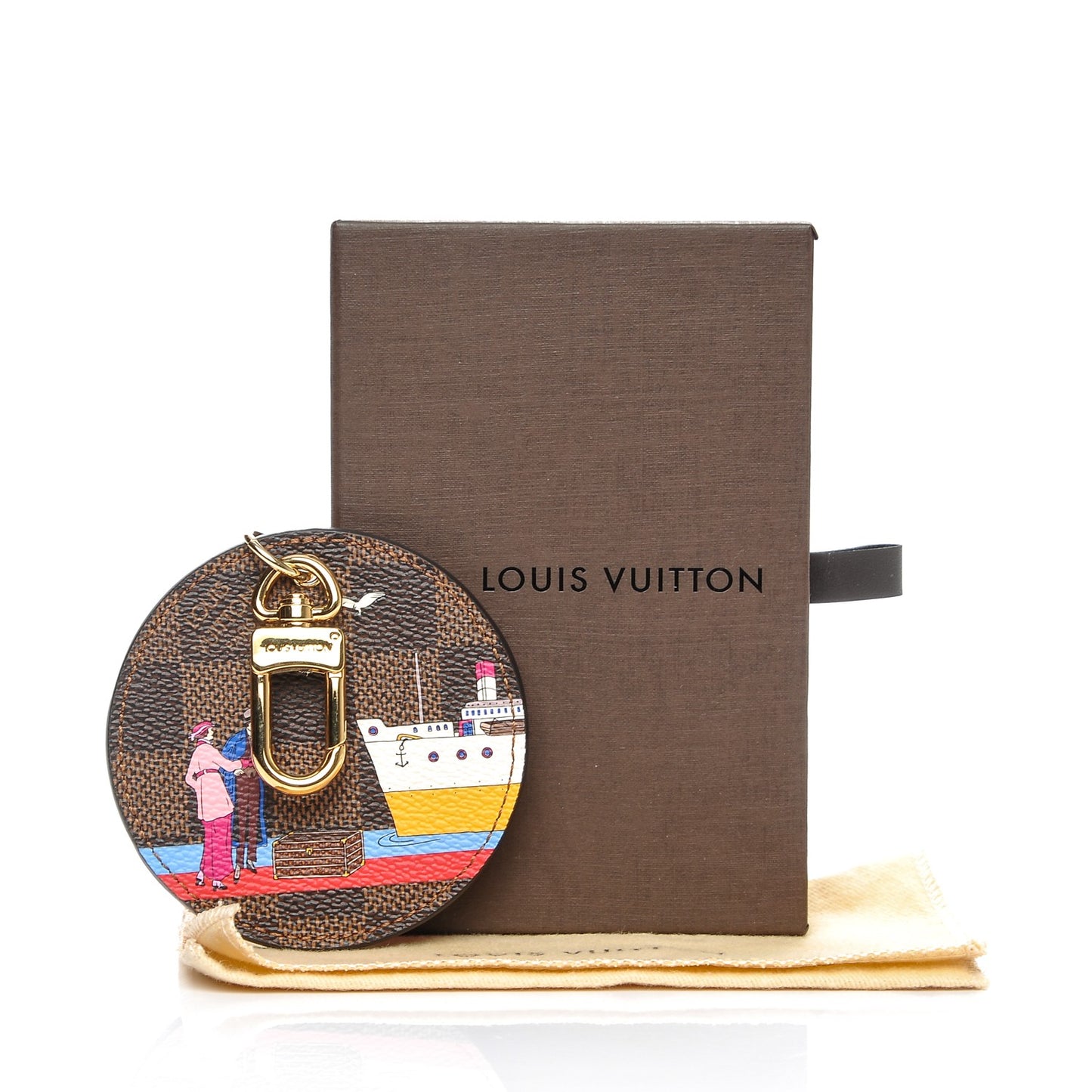 Damier Ebene 2016 Christmas Animation Bag Charm Key Ring