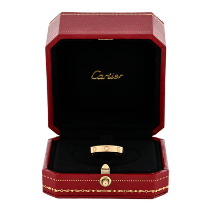 Cartier 18K Yellow Gold Diamond 4mm LOVE Wedding Band Ring 55 7.25 5 of 5