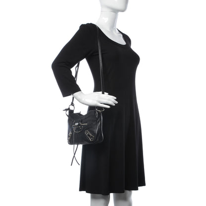 Balenciaga Chevre Silver Metallic Edge Hardware Hip Black 2 of 7