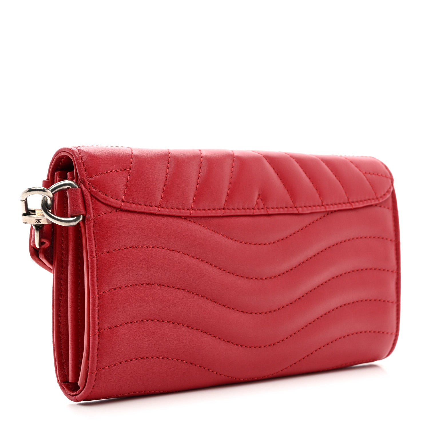 Louis Vuitton Calfskin New Wave Long Wallet Rouge 3 of 7