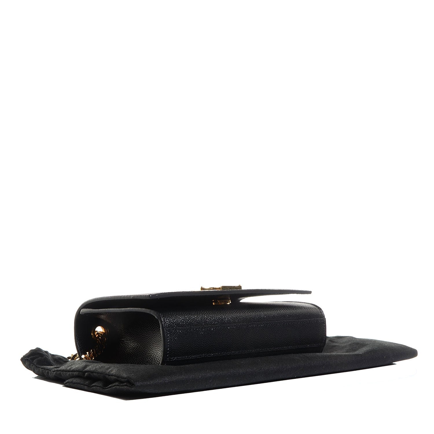 Saint Laurent Grain De Poudre Small Monogram Satchel Black 5 of 9