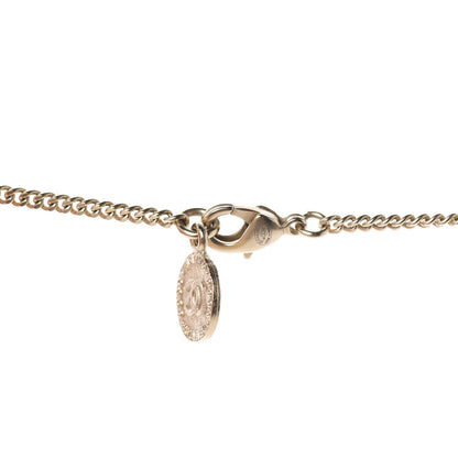 Chanel Pearl Crystal CC 100th Anniversary Pendant Necklace Light Gold 5 of 6