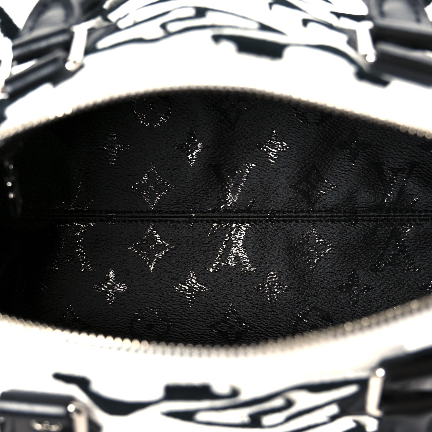 Louis Vuitton X UF Tufted Monogram Speedy Bandouliere 25 White Black 5 of 13