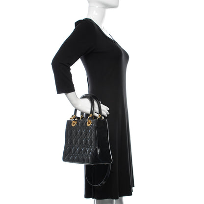 Christian Dior Patent Cannage Medium Lady Dior Black 3 of 15