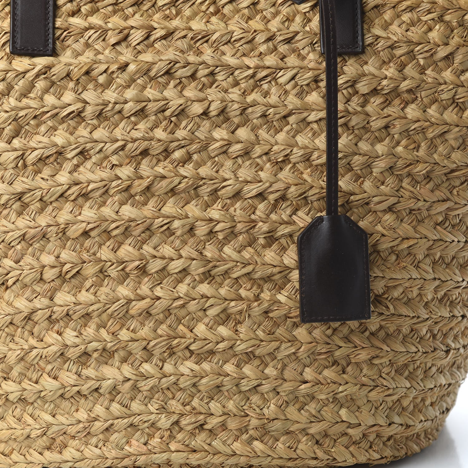 Saint Laurent Raffia Calfskin Medium Panier Tote 9 of 9