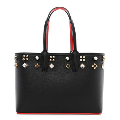 Christian Louboutin Calfskin Spikes Small East West Cabata Tote Black 3 of 12