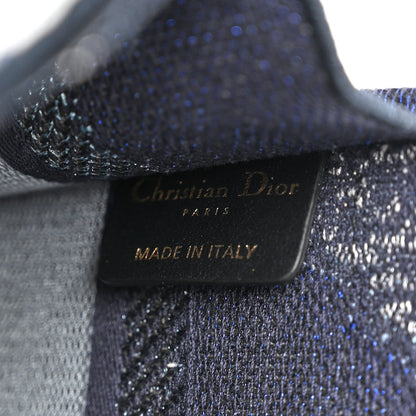 Christian Dior Canvas Embroidered Tie Dye Mini Book Tote Blue 6 of 11