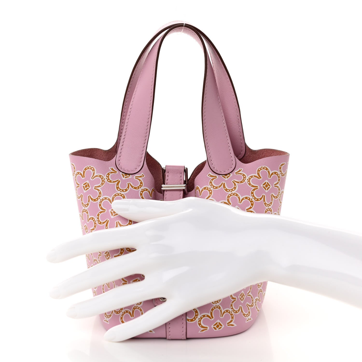 Hermes Swift Micro Lucky Daisy Picotin Lock Mauve Sylvestre 3 of 12