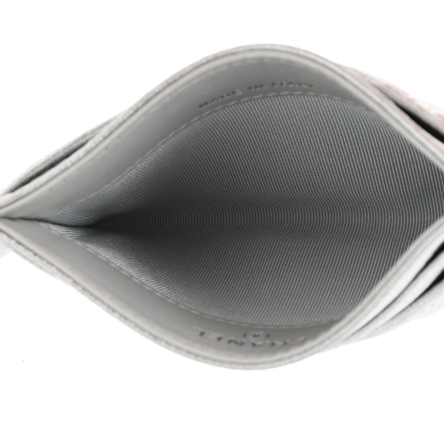 Chanel Metallic Lambskin Quilted Card Holder Silver 5 of 8