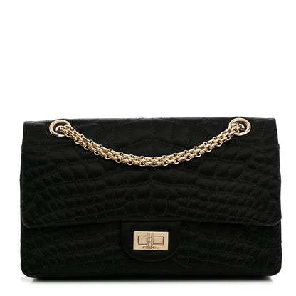 Chanel Jersey Coco's Croc 2.55 Reissue 225 Flap Black 1 of 12