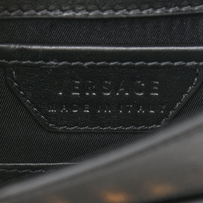 Versace Calfskin Studded Medusa Crossbody Black 6 of 10