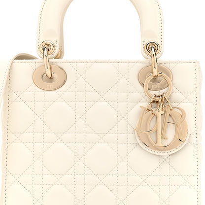 Christian Dior Lambskin Cannage Small My ABCDior Lady Dior White 8 of 10