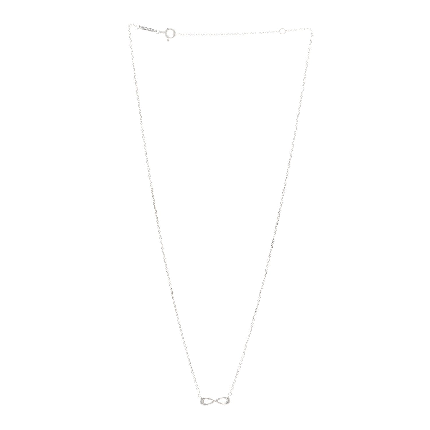 Tiffany Sterling Silver Mini Infinity Pendant Necklace 3 of 4