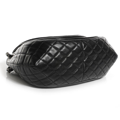Chanel Lambskin Patent Classic Twist Crescent Flap Bag Black 4 of 9