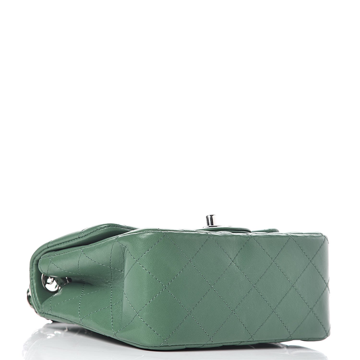 Chanel Lambskin Quilted Mini Square Flap Green 4 of 9