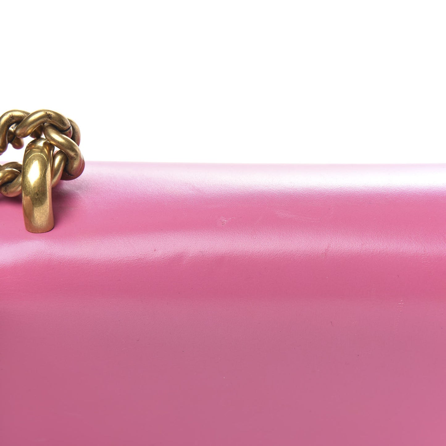 Knight Calfskin Small GG Marmont Chain Handle Bag Pink Tropical Flower