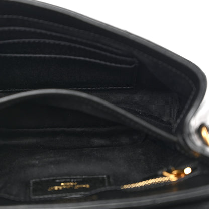 Saint Laurent Calfskin Y Quilted Monogram Toy Loulou Crossbody Bag Black 5 of 11