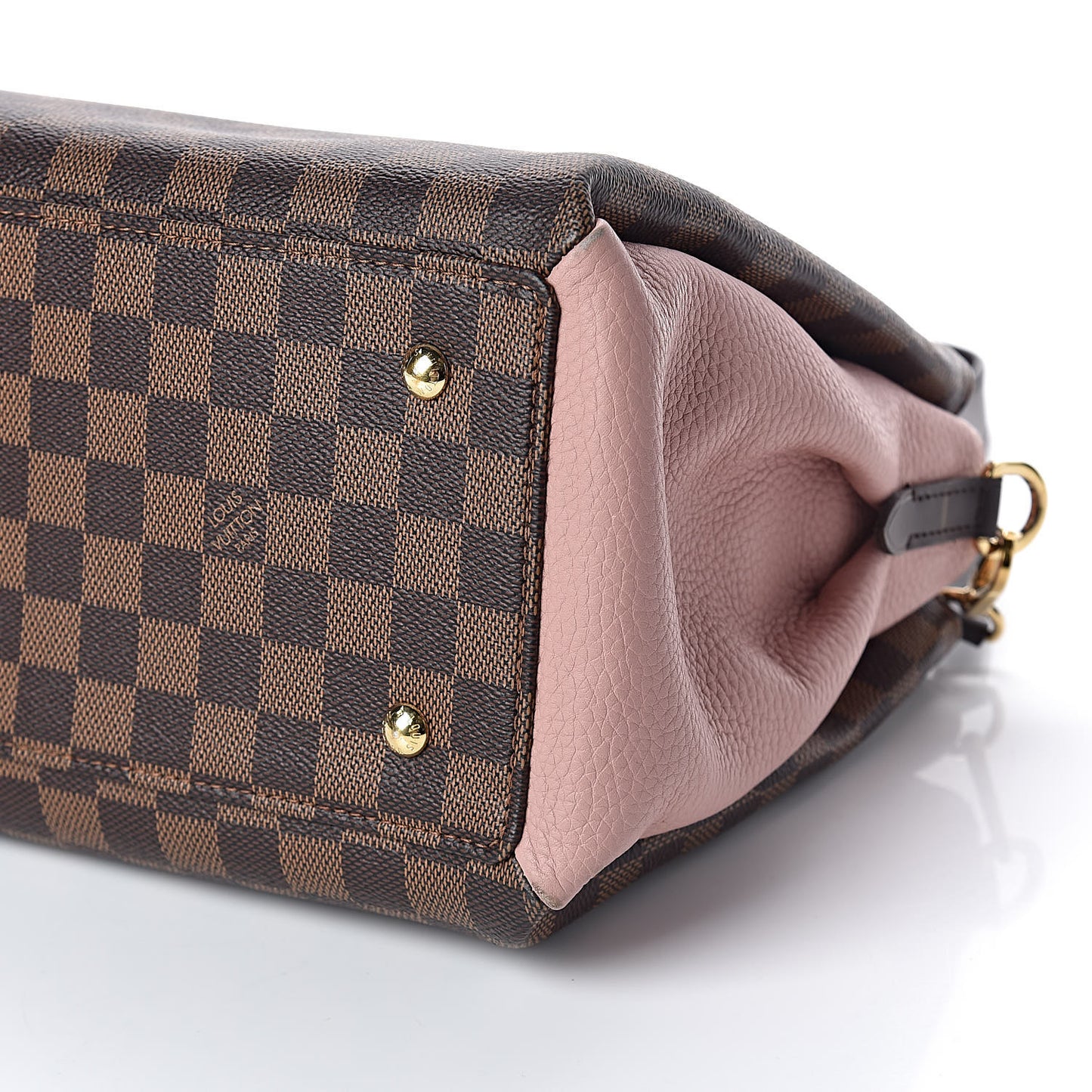 Cuir Taurillon Damier Ebene Normandy Magnolia