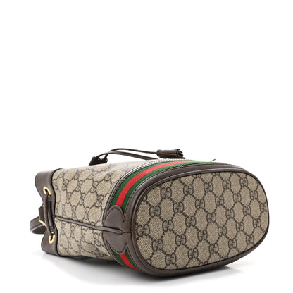 Gucci GG Supreme Monogram Web Small Ophidia Bucket Bag Brown 4 of 10
