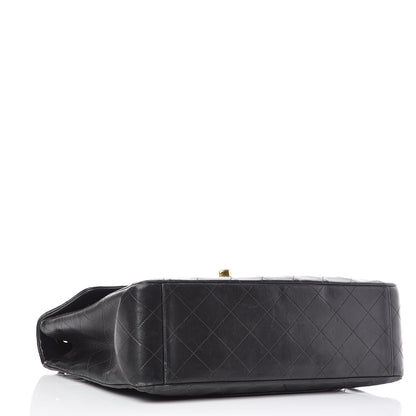 Chanel Lambskin Quilted XL Jumbo Single Flap Black 5 of 20