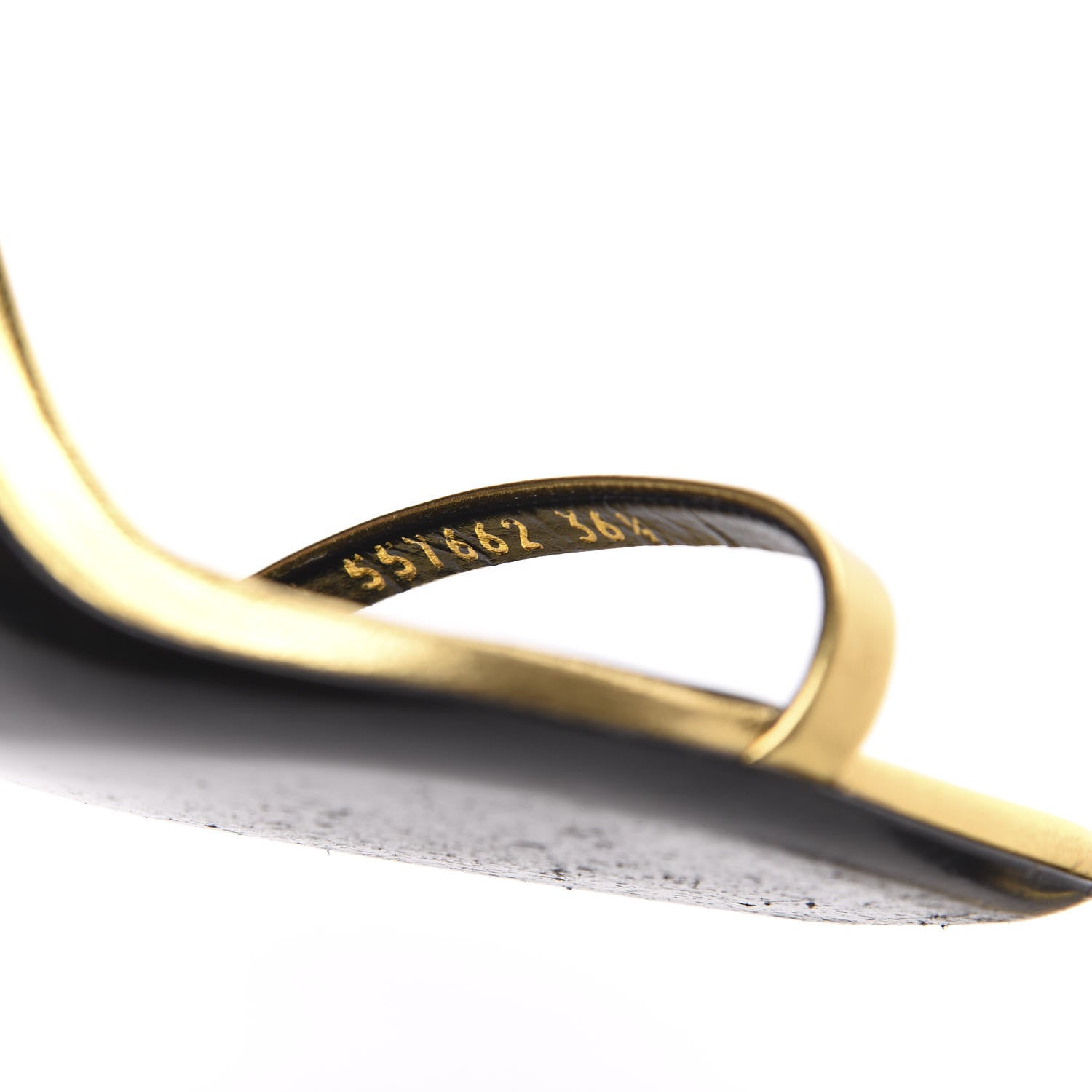 Saint Laurent Metallic Lambskin Opyum 110 Sandals 36.5 Oro 9 of 11