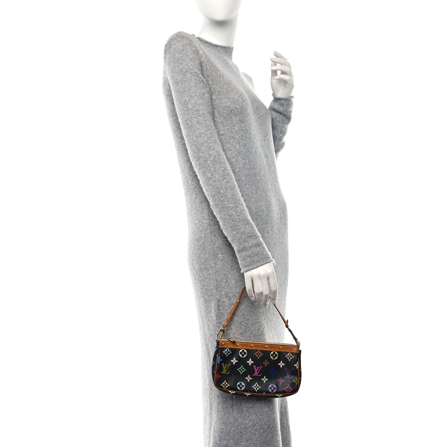 Monogram Multicolor Pochette Accessories Black