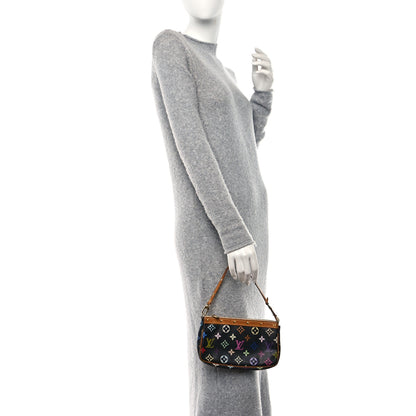 Louis Vuitton Monogram Multicolor Pochette Accessories Black 3 of 11