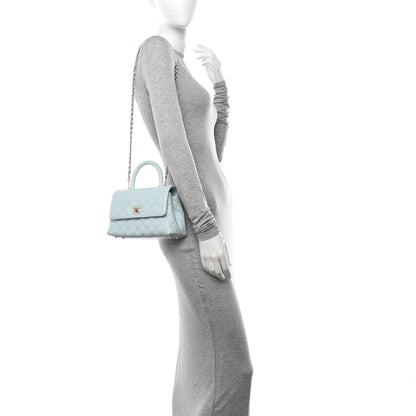 Chanel Caviar Quilted Mini Coco Handle Flap Light Blue 2 of 11