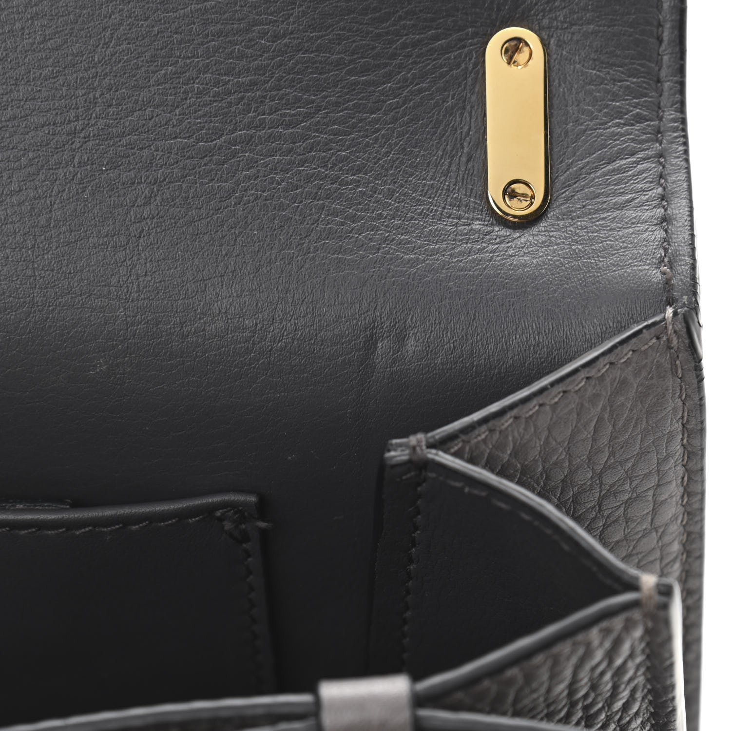Salvatore Ferragamo Pebbled Calfskin Ginevra Chain Bag Grey 8 of 15