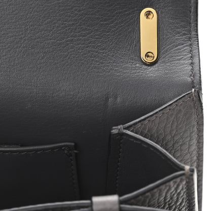 Salvatore Ferragamo Pebbled Calfskin Ginevra Chain Bag Grey 8 of 15