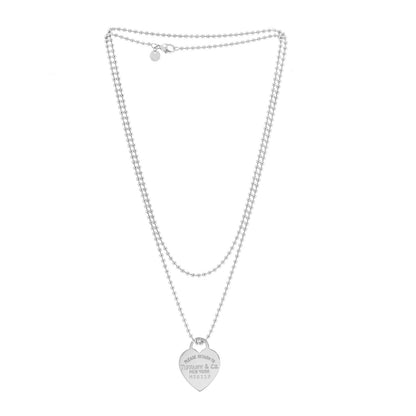 Tiffany Sterling Silver Long Return to Tiffany Heart Pendant Necklace 3 of 6