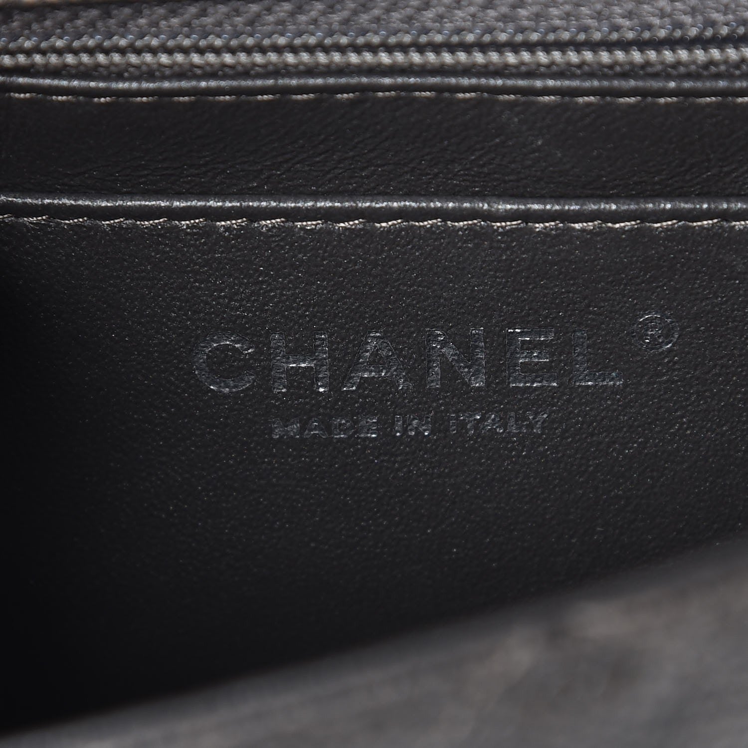 Chanel Metallic Caviar Quilted Mini Rectangular Flap Dark Grey 6 of 7