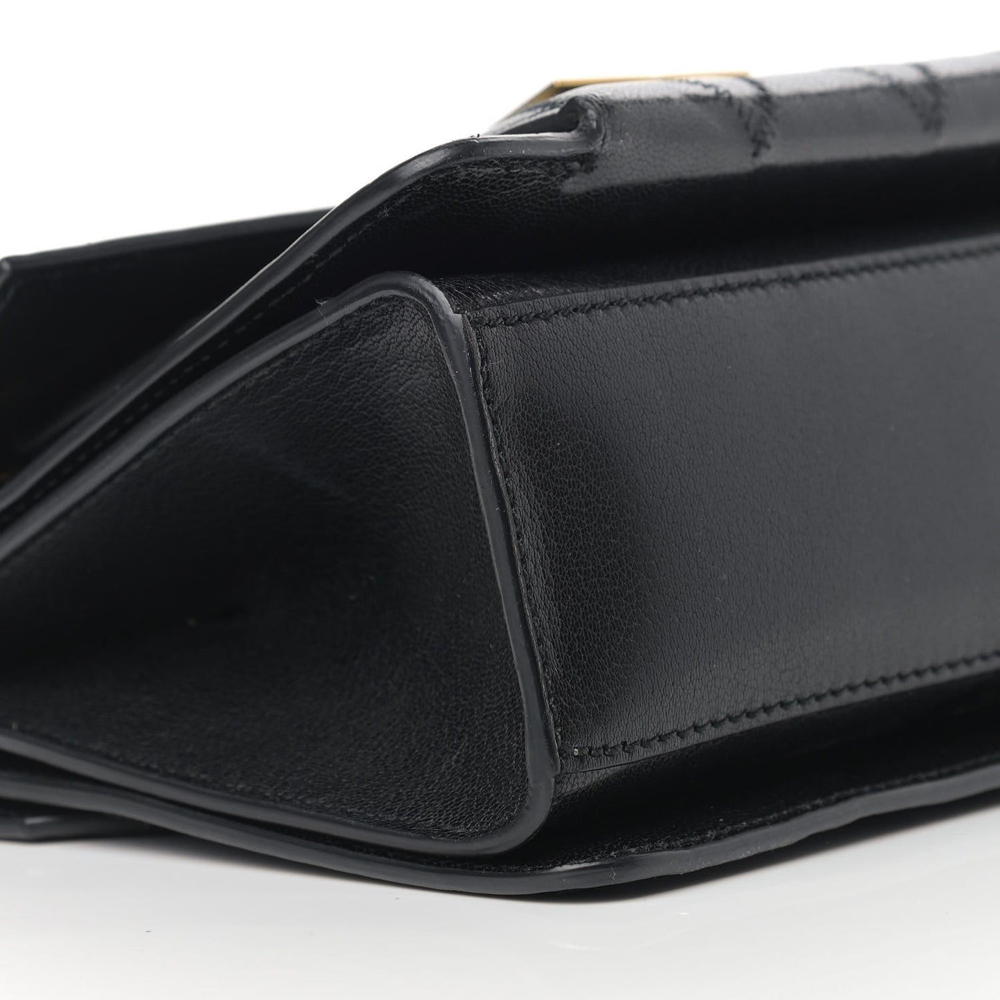 Goatskin Quilted Small GV3 Shoulder Bag Black