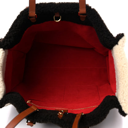 Louis Vuitton Shearling Monogram Giant Teddy Onthego GM Black White 5 of 8