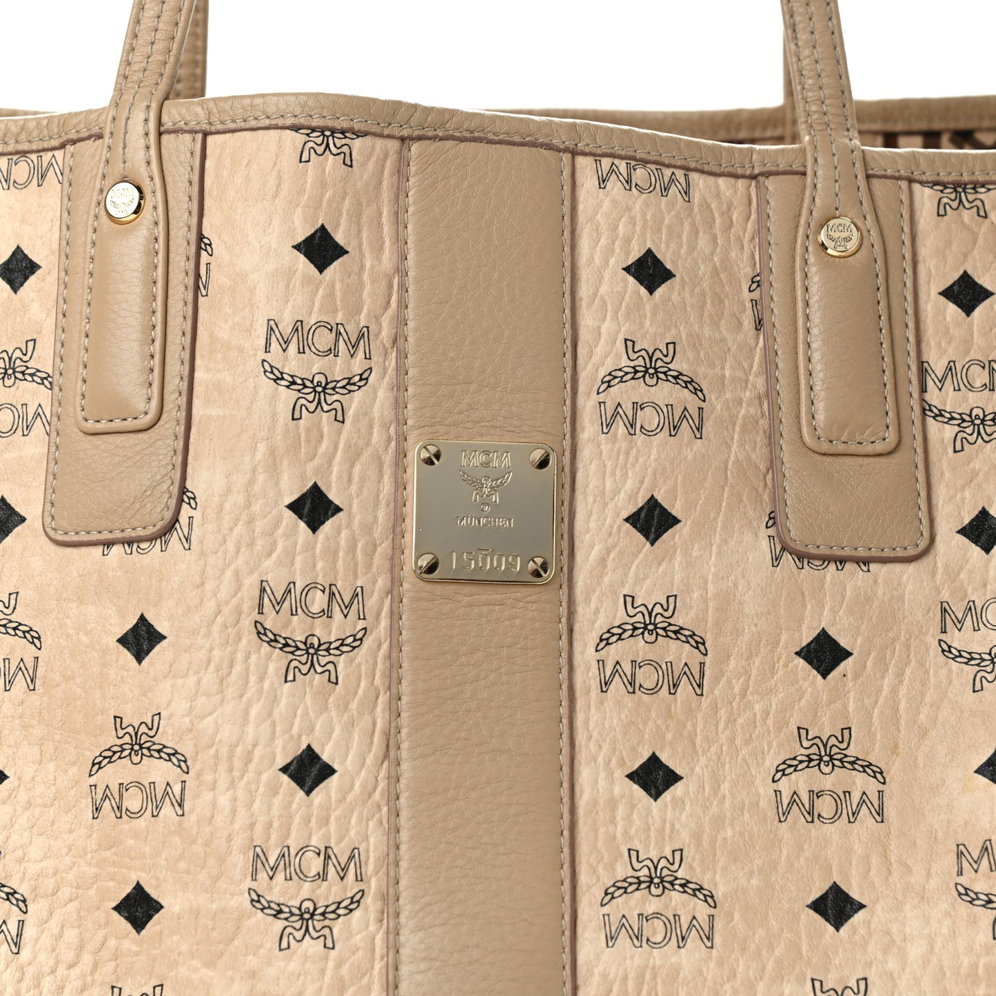 Visetos Medium Liz Reversible Shopper Tote Beige