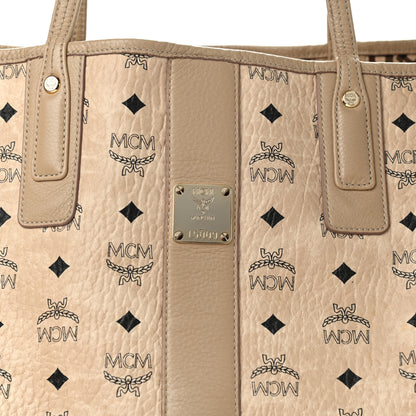 MCM Visetos Medium Liz Reversible Shopper Tote Beige 10 of 16