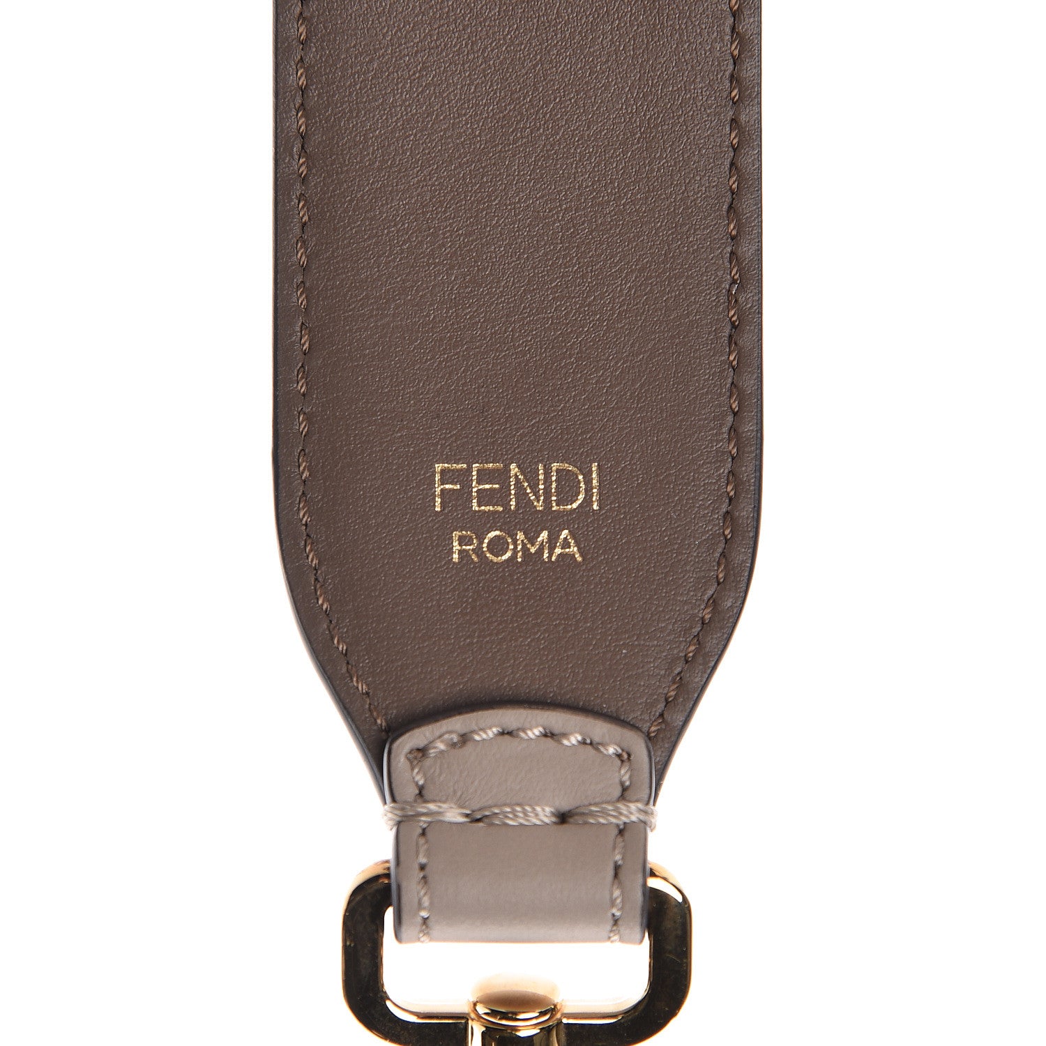 Fendi Calfskin Shiny Nappa Lace Up Bow Strap You Brown 3 of 7
