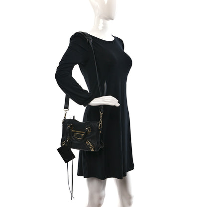 Balenciaga Chevre Gold Metallic Edge Hardware Mini City Black 2 of 7