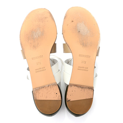 Hermes Calfskin Womens Gladiator Sandals 37.5 6 of 7