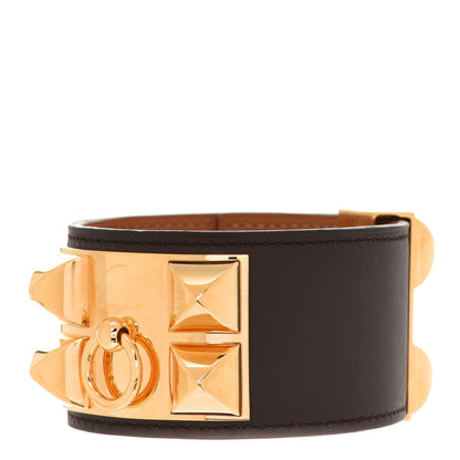 Hermes Box Collier De Chien CDC Bracelet L Chocolate 1 of 6