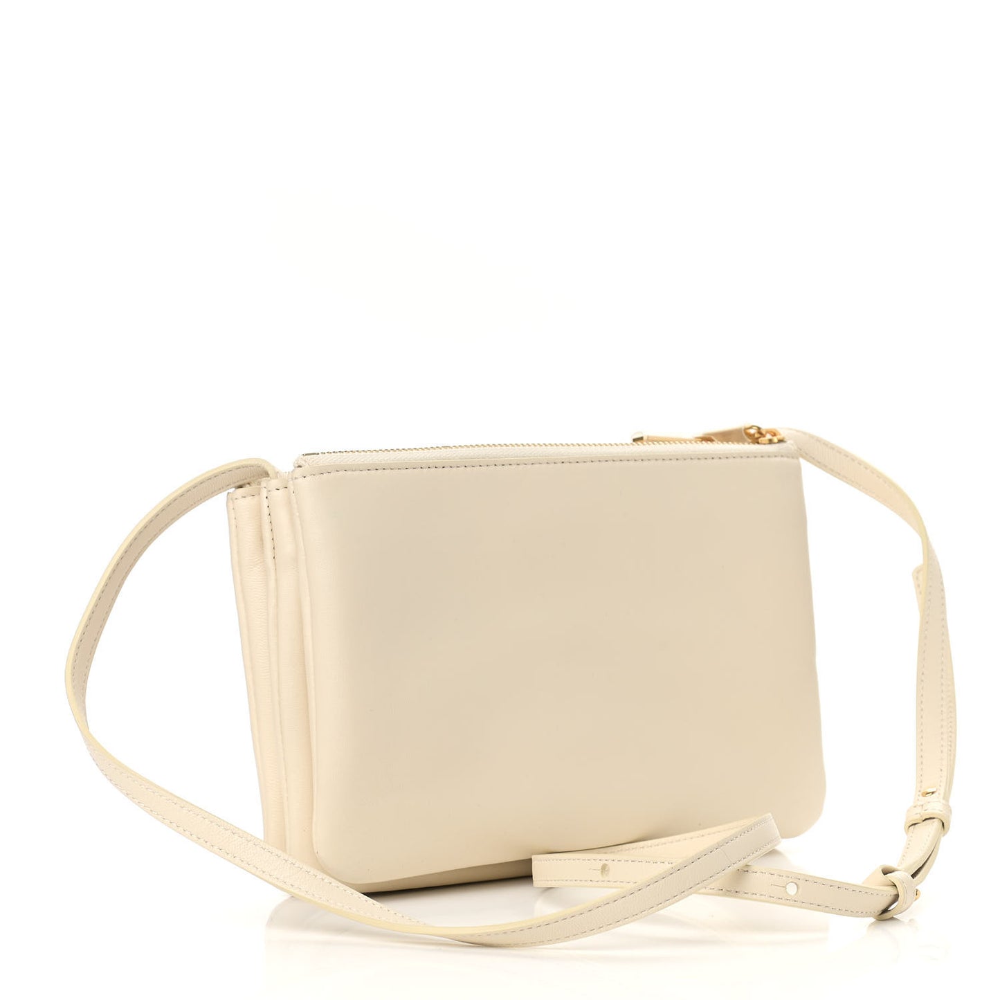 Lambskin Small Trio Crossbody Bag Cream