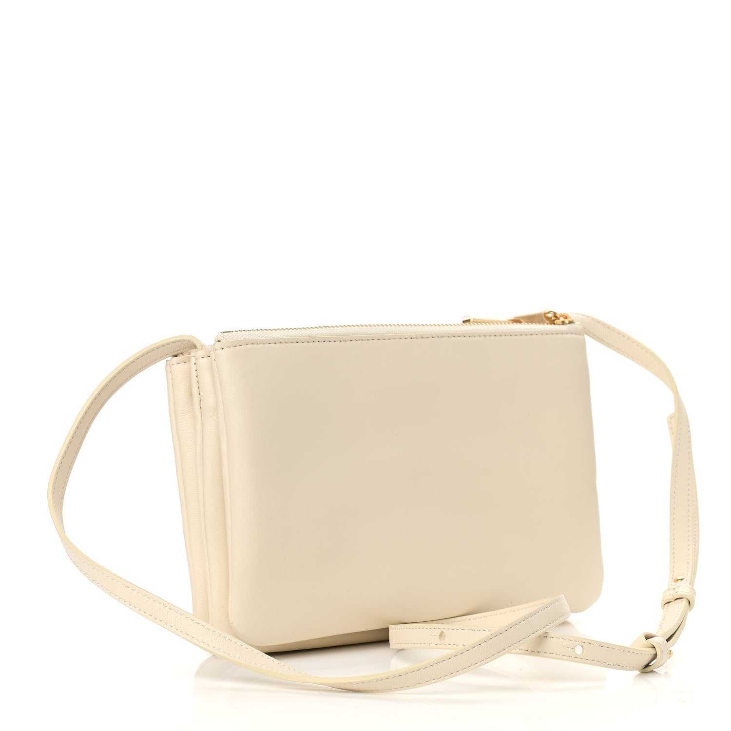 Celine Lambskin Small Trio Crossbody Bag Cream 2 of 11