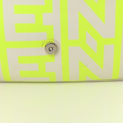 Fendi X MARC JACOBS Nappa Vitello King Logo Print Phone Baguette Yellow Fluo 13 of 14