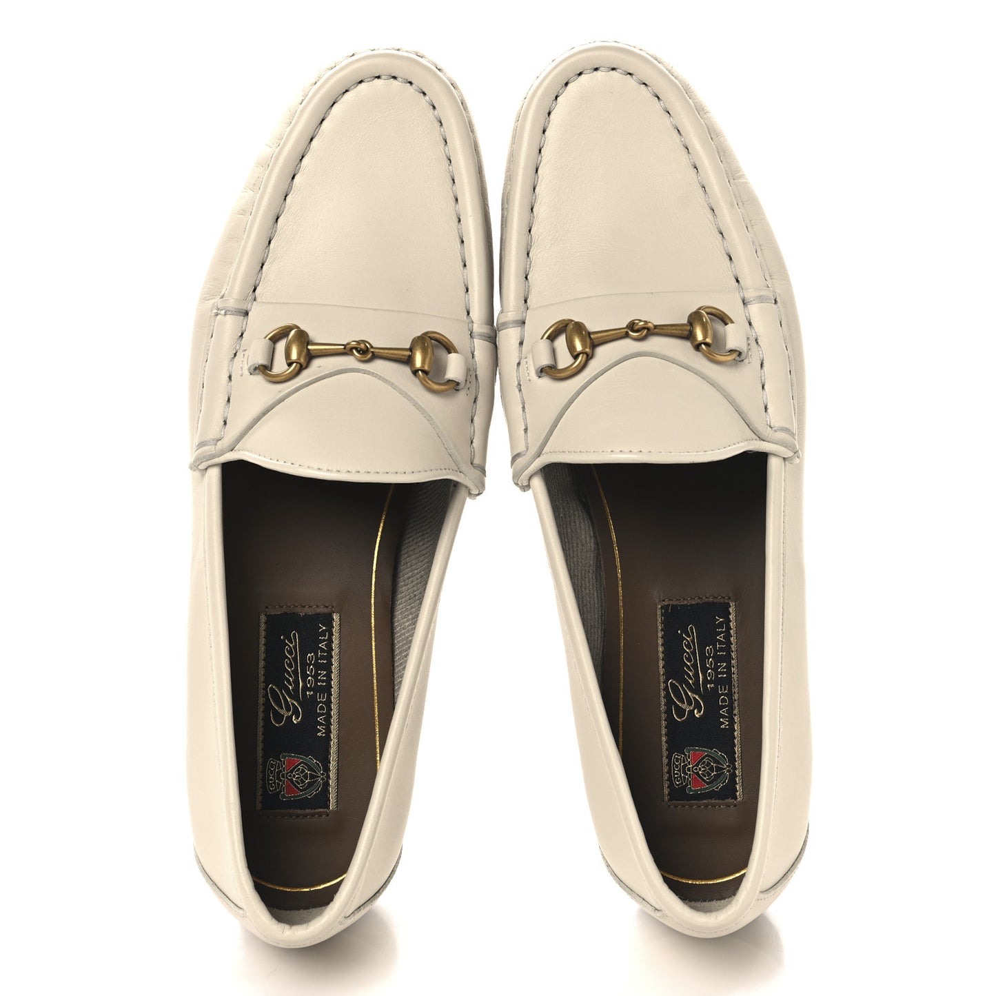 Betis Glamour Calfskin Womens 1953 Horsebit Loafers 36 Mystic White