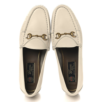 Gucci Betis Glamour Calfskin Womens 1953 Horsebit Loafers 36 Mystic White 2 of 8