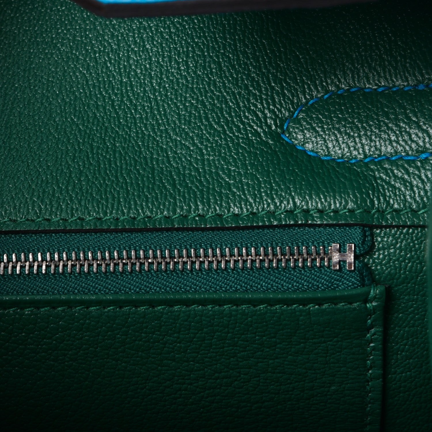 Hermes Togo Birkin 30 Bleu Zanzibar Malachite 21 of 37