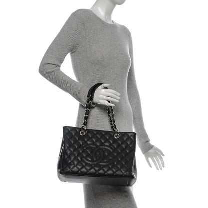 Chanel Caviar Quilted Grand Shopping Tote GST Black 2 of 7