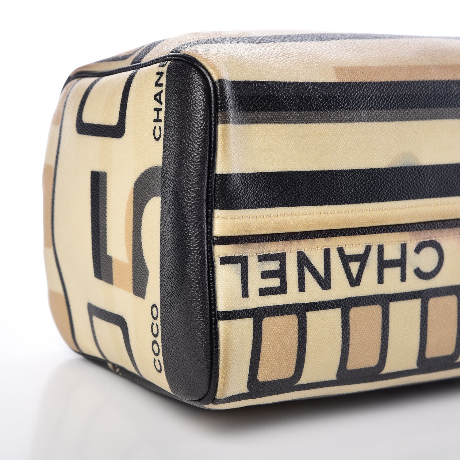 Chanel Coated Canvas Le Train Boston Bag 5 of 15
