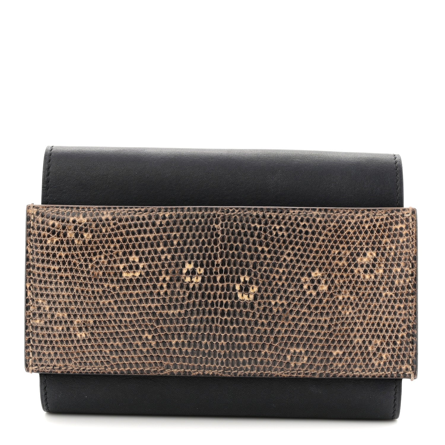 Hermes Swift Lizard Passant Compact Wallet Black Ombre 1 of 7
